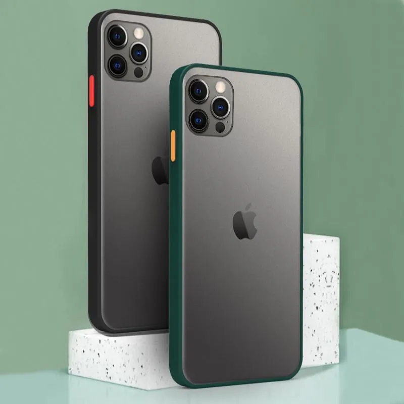 Luxury Shockproof Matte Finish Case - iPhone