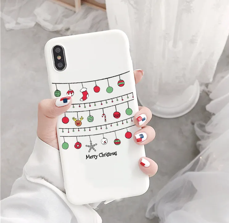 Merry Christmas Silicone Case For iPhone X 7 Plus 8 Xs Max XR New Year Reindeer Fundas For iPhone 6 6S 5 5S SE TPU Back Cover