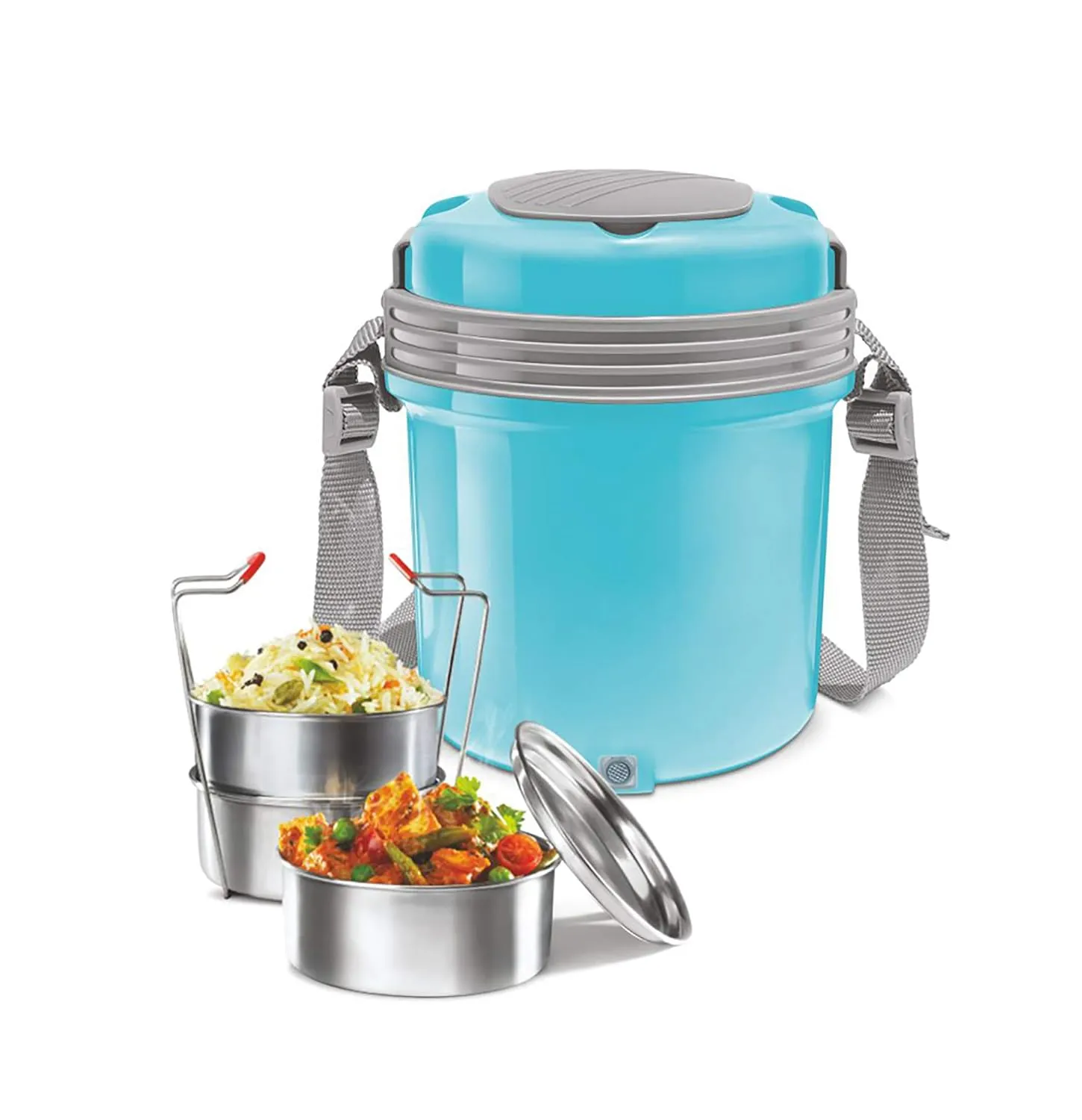 Milton Electron Stainless Steel Tiffin Box Set, Blue