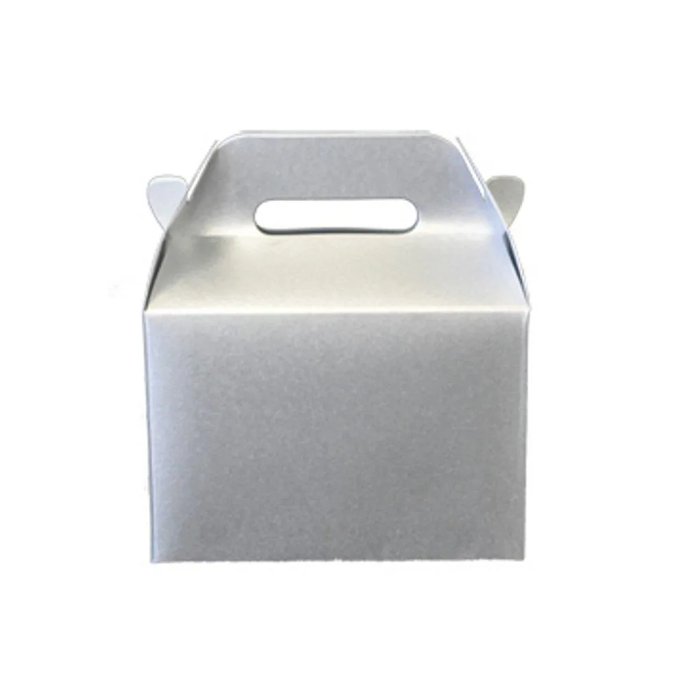 Mini Gable Boxes - SPARKLE SILVER (Set of 72)