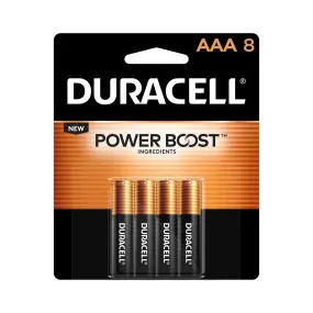 MN24B8PTPZ99 Duracell, MN2400 Alkaline Battery, AAA, Coppertop, 8PK