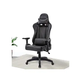 MotionGrey Enforcer - Office Gaming Chair, Ergonomic, High Back, PU Leather, with Height Adjustment, Headrest & Lumbar Cushions - Black - Only at BestBuy