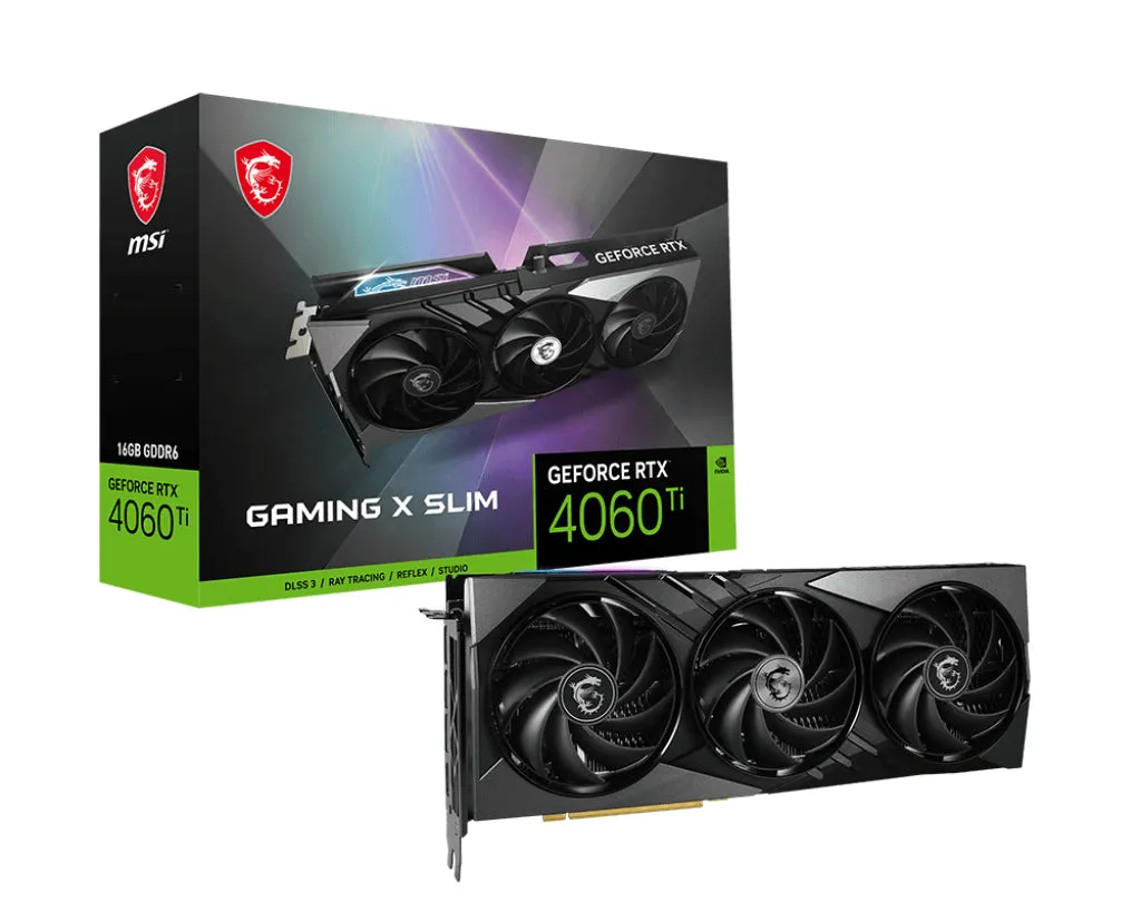 Msi Graphics Card Geforce Rtx 4060 Ti Gaming X Slim - 16 Gb Gddr6