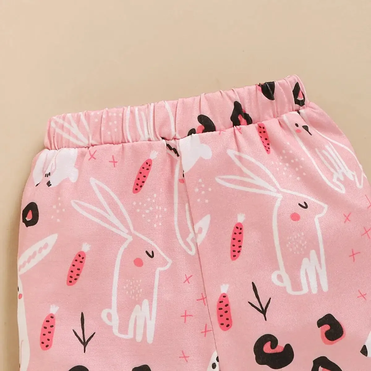 Newborn Baby Girls Romper Set Lovely Rabbit Print Romper Pants with