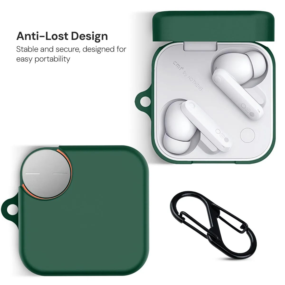 Nothing buds Pro 2 Case Cover | Silicone Protective Headphone case - Dark green