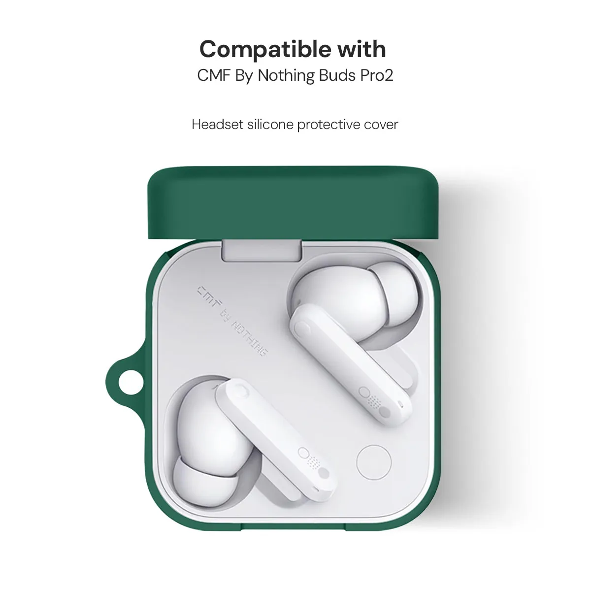 Nothing buds Pro 2 Case Cover | Silicone Protective Headphone case - Dark green