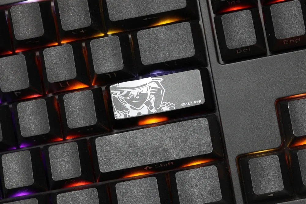 Novelty Shine Through Keycaps ABS Etched Detective Conan Theme enter backspace