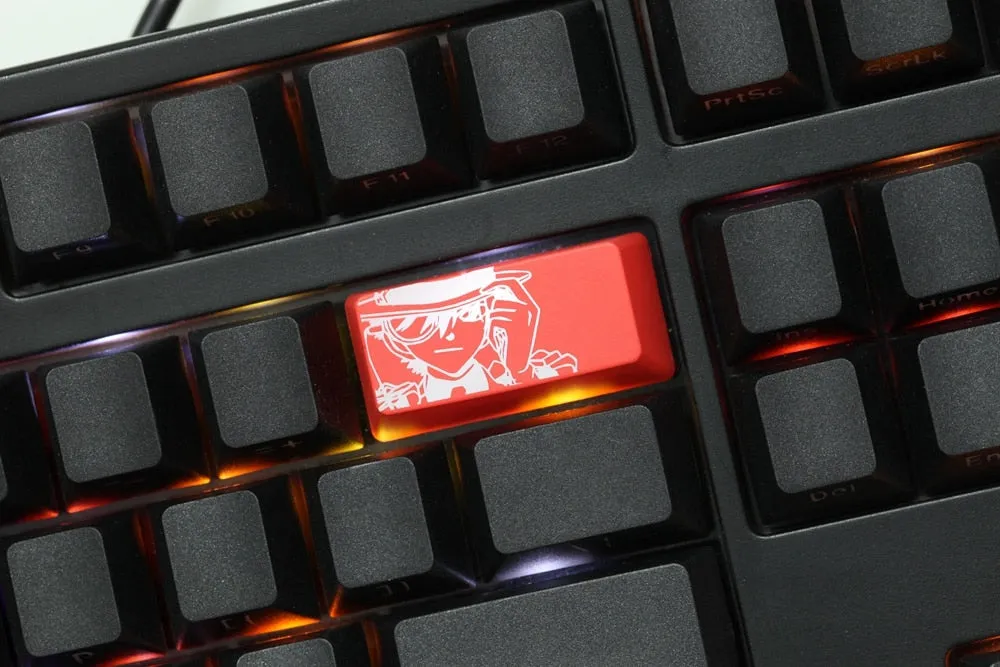 Novelty Shine Through Keycaps ABS Etched Detective Conan Theme enter backspace