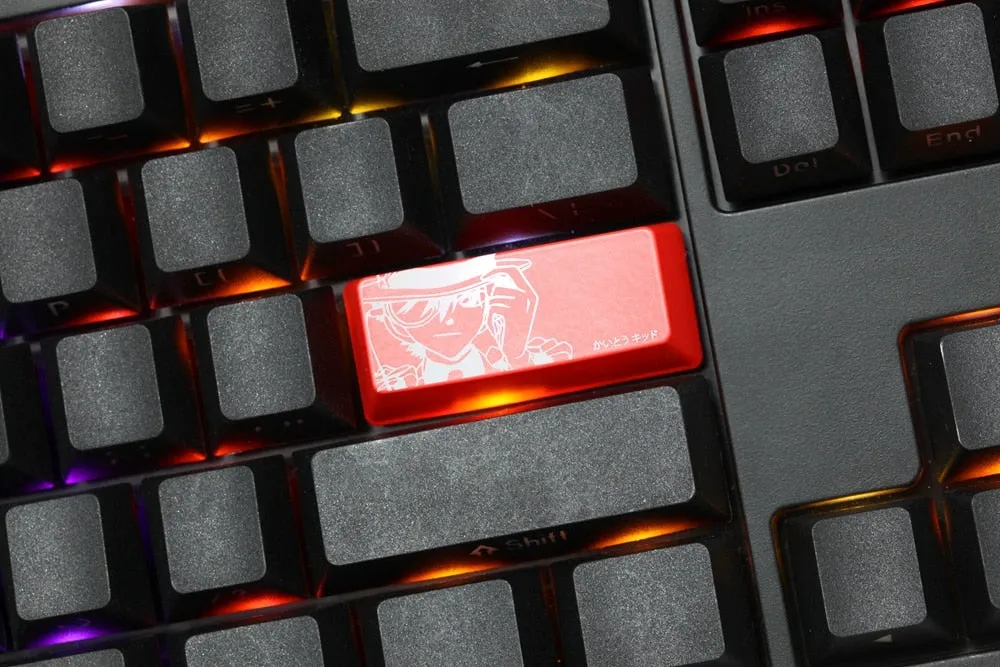 Novelty Shine Through Keycaps ABS Etched Detective Conan Theme enter backspace