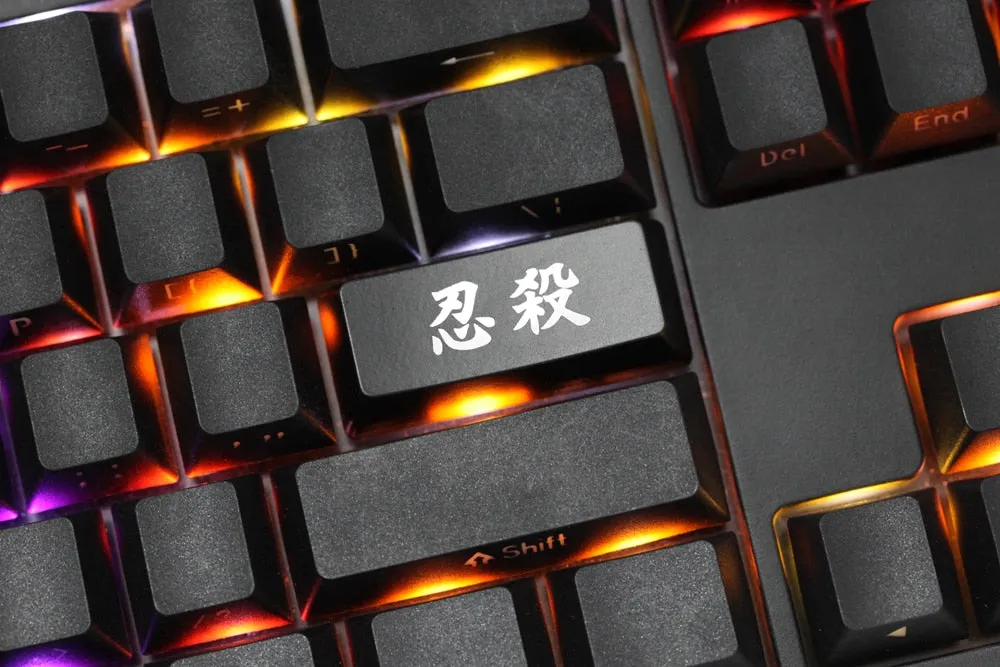 Novelty Shine Through Keycaps ABS SEKIRO Shadows Die Twice black red backspace Enter Immortality Severed Shinobi Execution