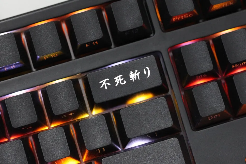 Novelty Shine Through Keycaps ABS SEKIRO Shadows Die Twice black red backspace Enter Immortality Severed Shinobi Execution