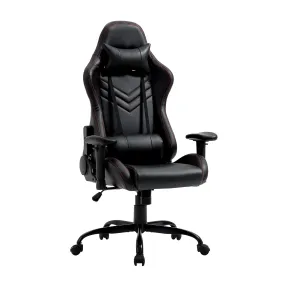 Oikiture Gaming Office Chair Executive Desk Chair Racing Recliner Seat PU Leather