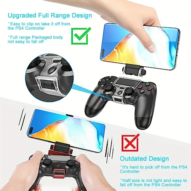 OUBANG Phone Mount for PS4 Controller Enhanced Gaming Experience for Mobile Play