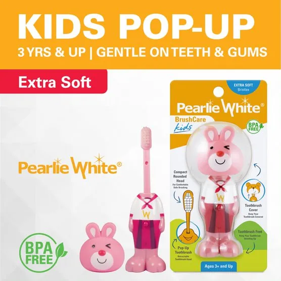 Pearlie White Kids Toothbrush - Bunny