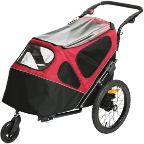 PET TRAILER 2-IN-1 BLACK/RED