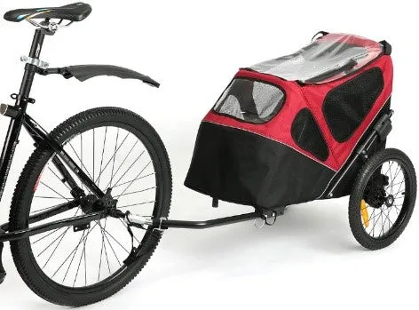 PET TRAILER 2-IN-1 BLACK/RED