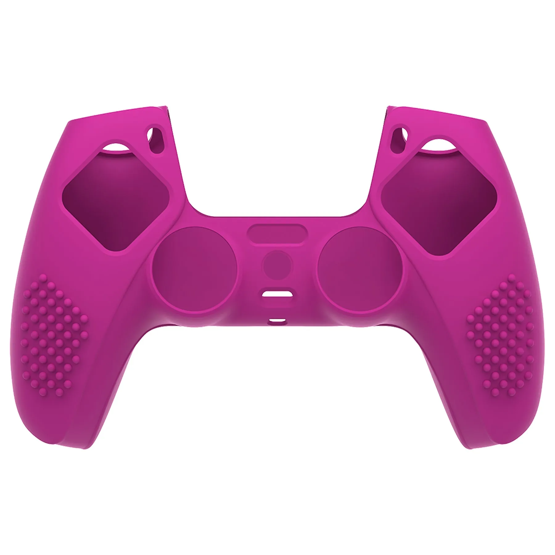 PlayVital 3D Studded Neon Purple Ergonomic Soft Controller Silicone Case Grips for PS5, Rubber Protector Skins with 6 Black Thumbstick Caps for PS5 Controller - TDPF033