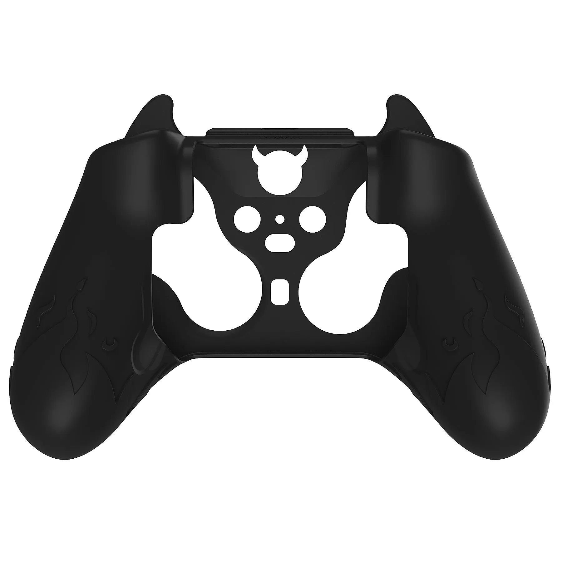 PlayVital Cute Demon Silicone Case Cover for Xbox Elite Wireless Controller Series 2, Kawaii Anti-Slip Shockproof Controller Skin Grip for Xbox Elite Series 2 Core with Thumb Grip Caps - Black - UQNE2P004