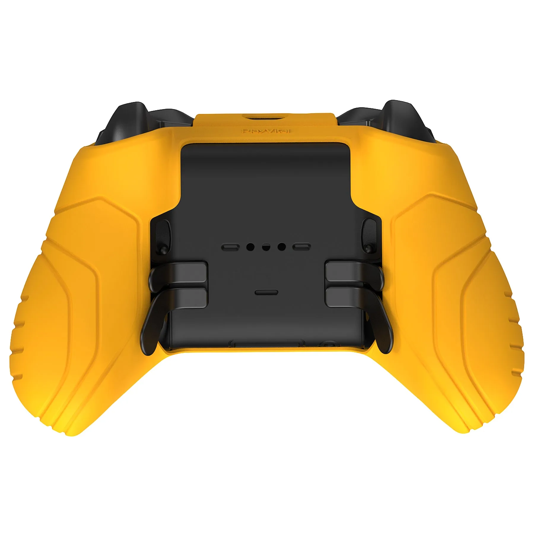 PlayVital Samurai Edition Anti Slip Silicone Case Cover for Xbox Elite Wireless Controller Series 2, Ergonomic Soft Rubber Skin Protector for Xbox Elite Series 2 with Thumb Grip Caps - Caution Yellow - XBE2M013