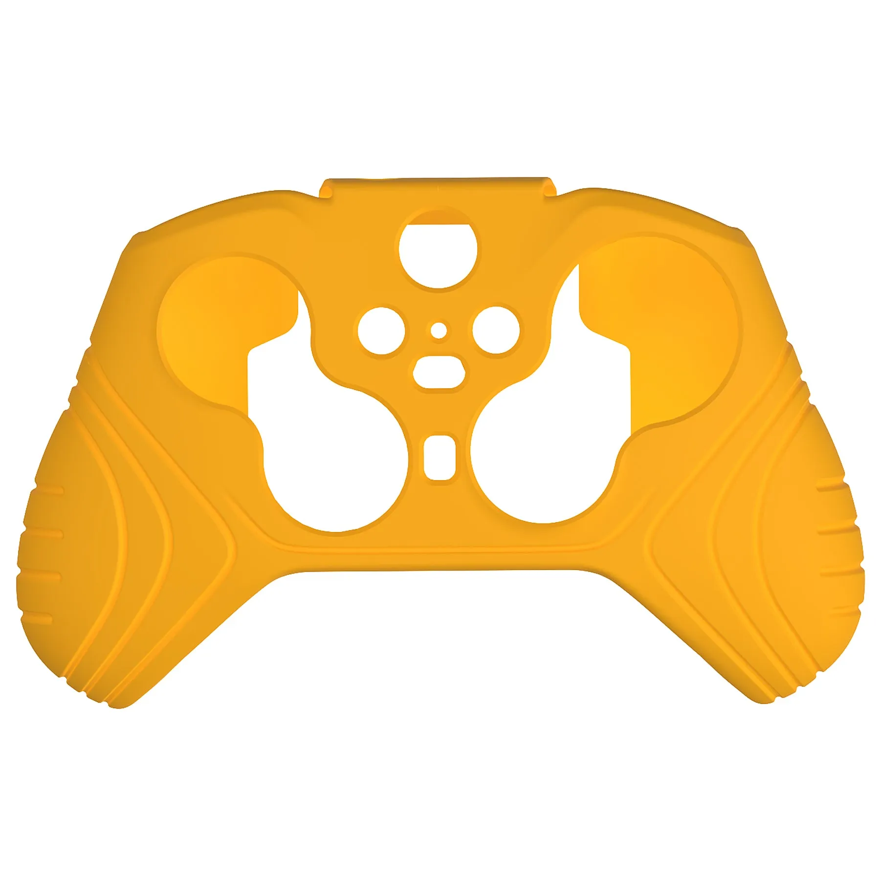 PlayVital Samurai Edition Anti Slip Silicone Case Cover for Xbox Elite Wireless Controller Series 2, Ergonomic Soft Rubber Skin Protector for Xbox Elite Series 2 with Thumb Grip Caps - Caution Yellow - XBE2M013