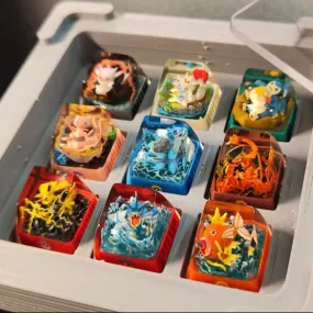 Pokemon Keycaps Handmade Artisan Resin Keycaps