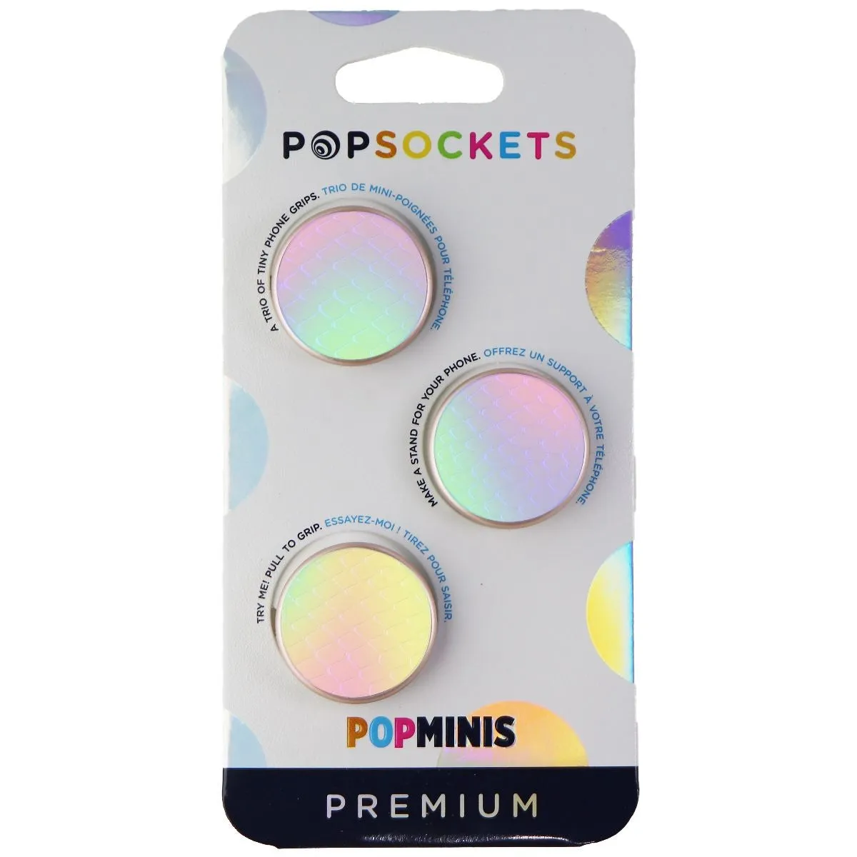 PopSockets PopMinis: Mini Grips for Phones & Tablets (3 Pack) - Iridescent Snake