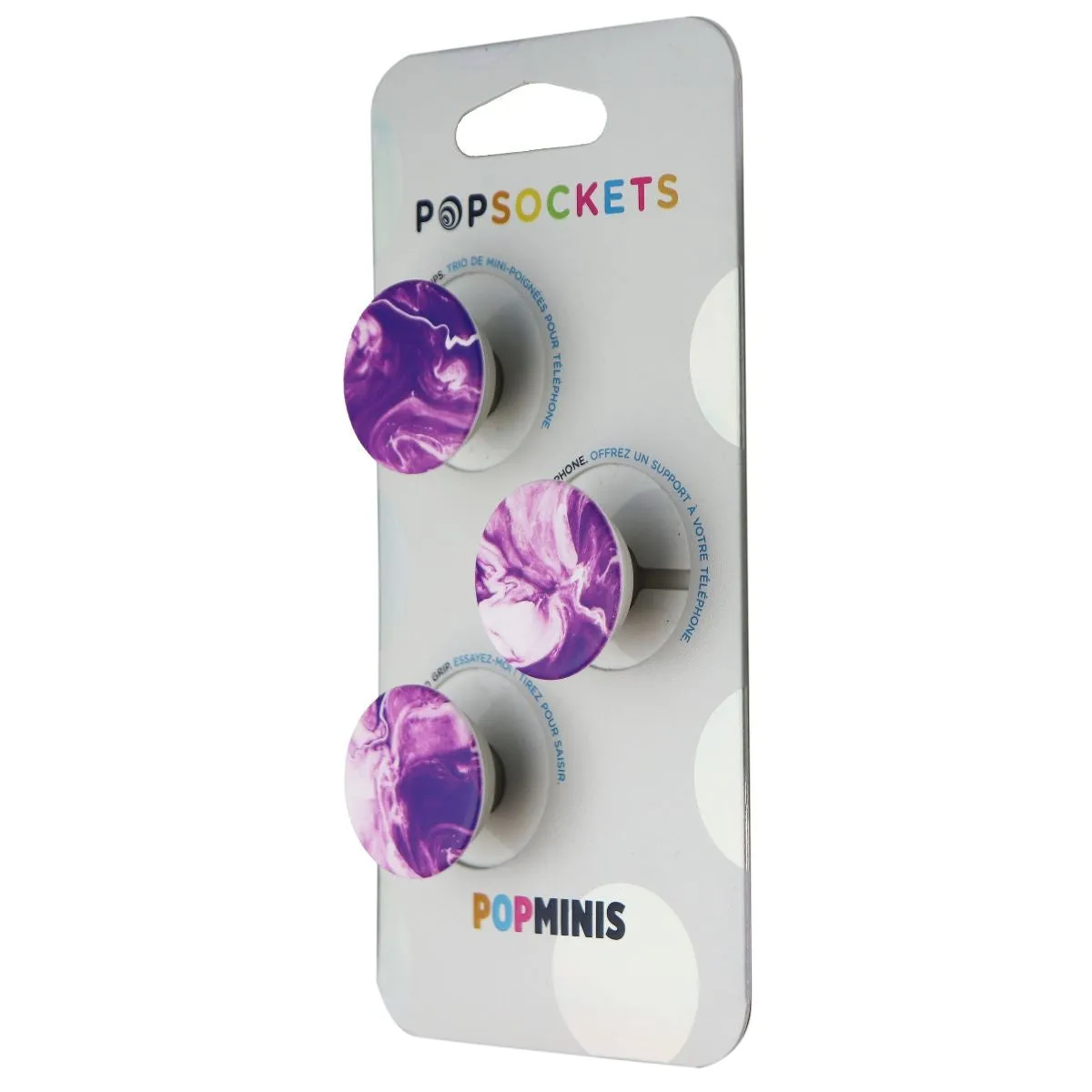 PopSockets PopMinis Mini Grips for Phones/Tablets 3 Pack - Purple Nucolor Bombs