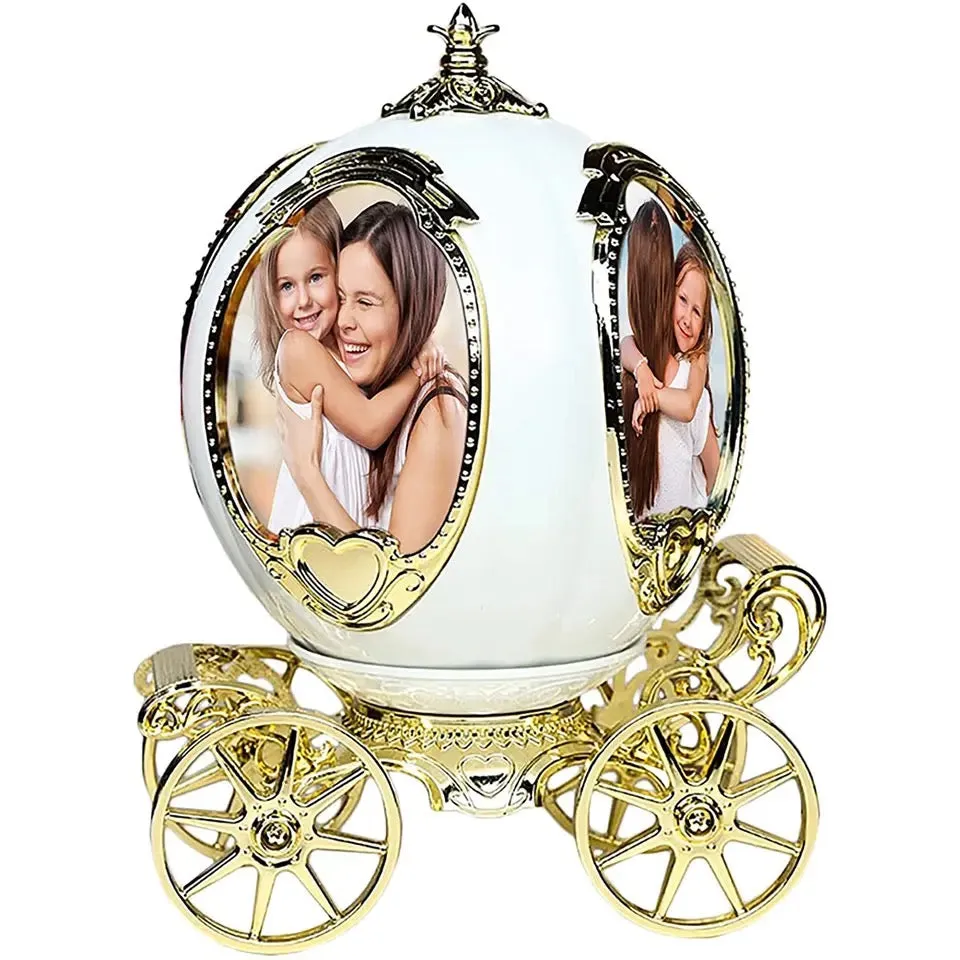 Princess Carriage Photo Holder Music Box Gift