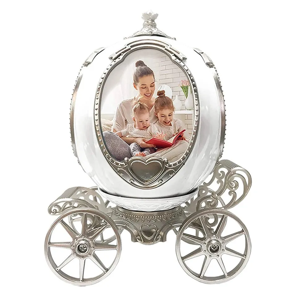 Princess Carriage Photo Holder Music Box Gift