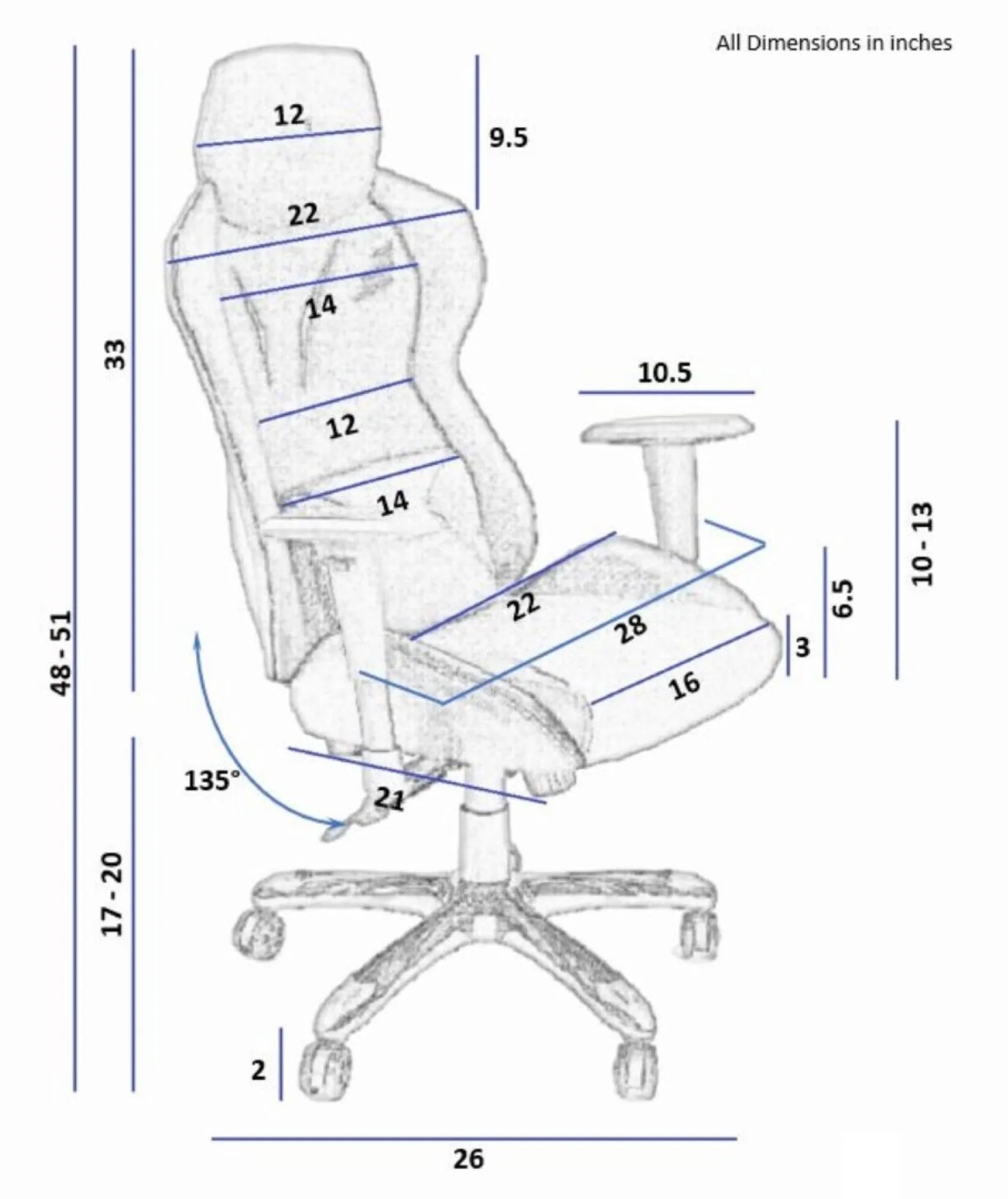 PRO-X SERIES/ 0103 GAMING CHAIR (BLACK)