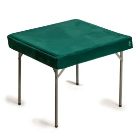 Professional Grade Green Square Table Cover for Card Games, Mahjong, Board Games, Dice Games, and More - 34.8 x 34.8"