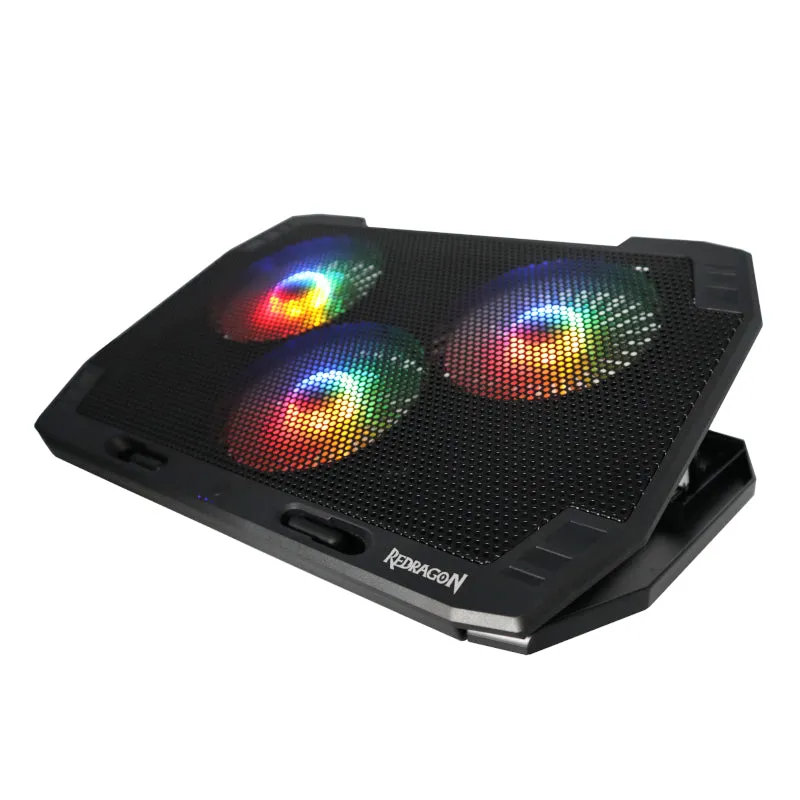 Redragon Dual Usb 3 Fan Rgb Gaming Notebook Stand