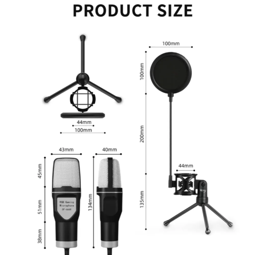 RGB Gaming Desktop Microphone