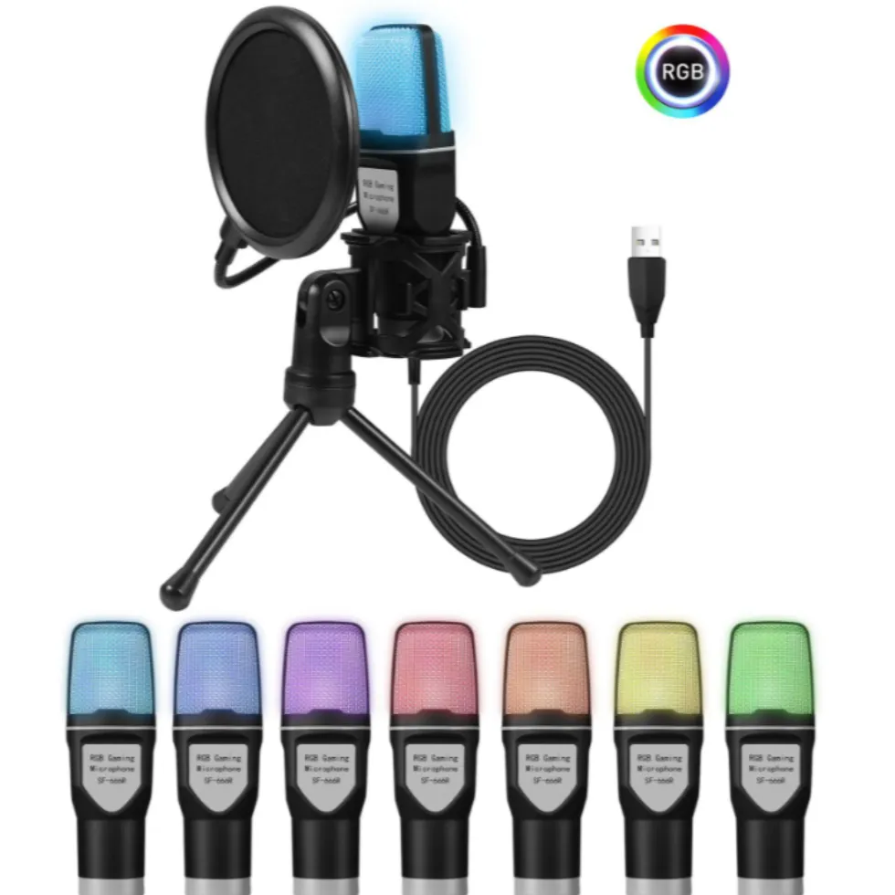 RGB Gaming Desktop Microphone