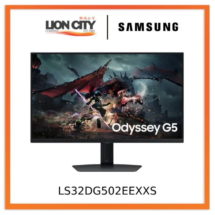 Samsung LS32DG502EEXXS 32" Odyssey G5 G50D QHD 180Hz Gaming Monitor