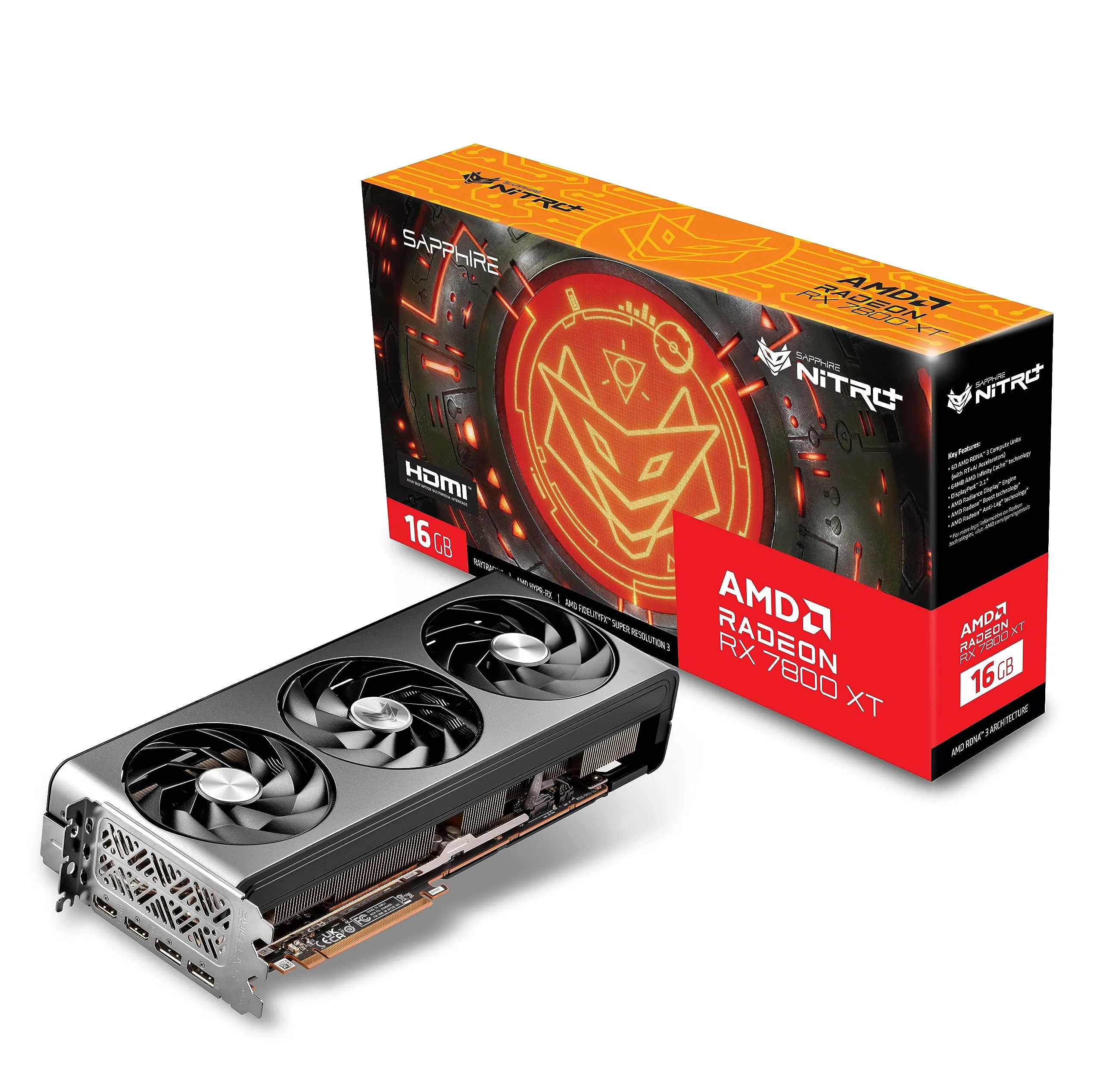 Sapphire Nitro  Radeon Rx 7800 Xt - Graphics Card - Radeon Rx 7800 Xt - 16 Gb