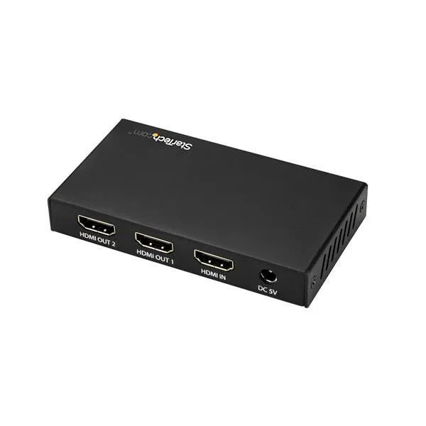 Startech.Com Hdmi Splitter - 2-Port - 4K 60Hz - Hdmi Splitter 1 In 2 Out - 2 Way Hdmi Splitter - Hdmi Port Splitter (St1