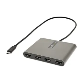 Startech.Com Usb C To 4 Hdmi Adapter, External Video & Graphics Card, Usb Type-C To Quad Hdmi Monitor Display Adapter Do