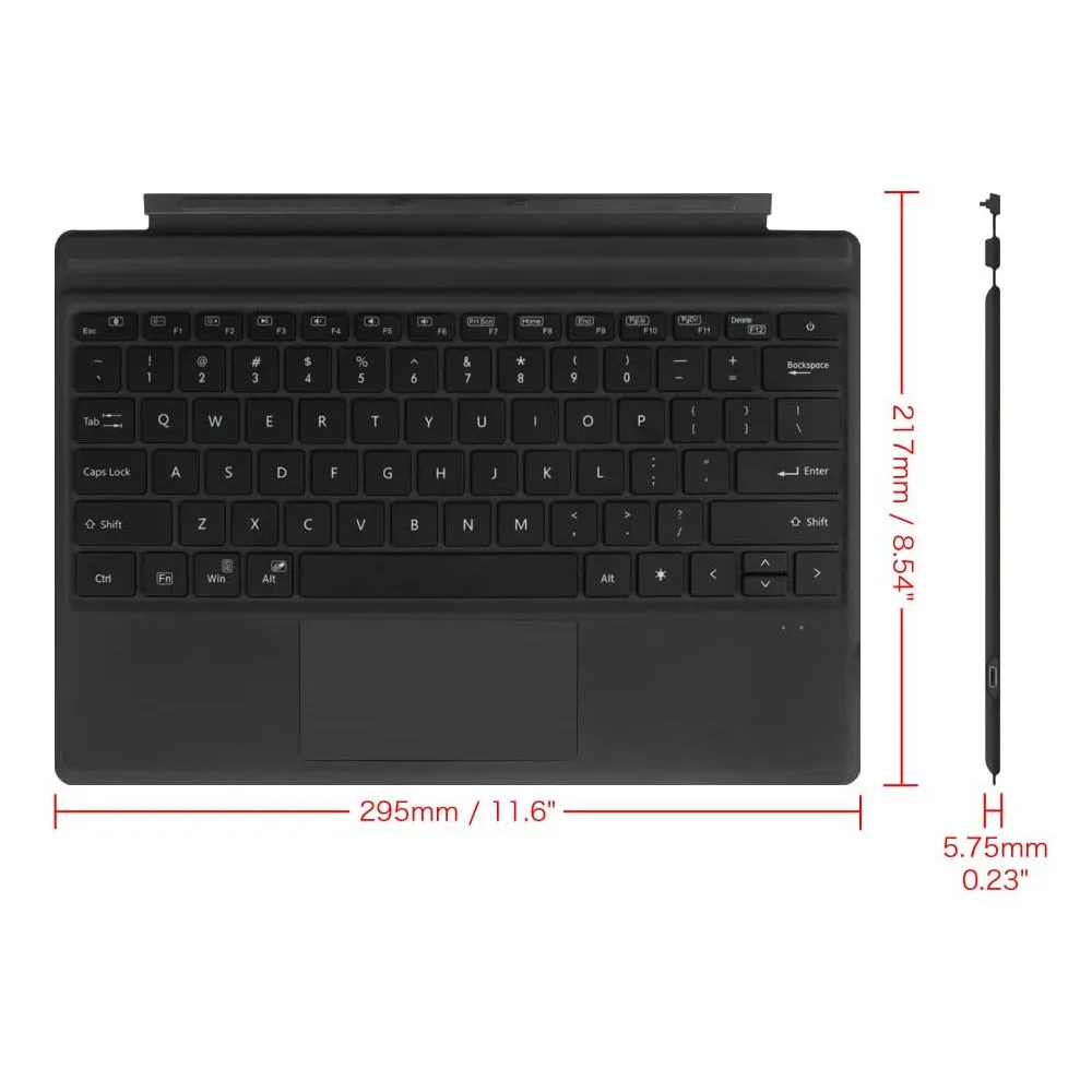 Surface Pro 7 /Pro 7/6/5/4/3 Bluetooth Keyboard [7-Color Backlit] | Fintie