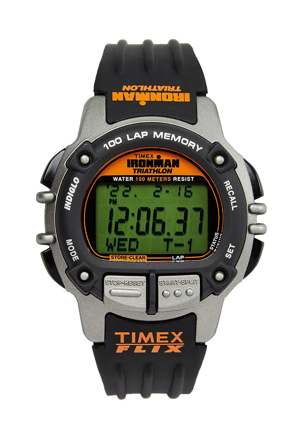 Timex Ironman Flix 100 Lap Watch - Grey / Black