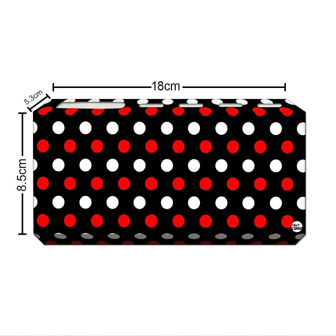 Toothbrush Holder Wall Mounted -Dots Red and White