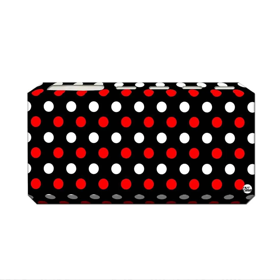 Toothbrush Holder Wall Mounted -Dots Red and White