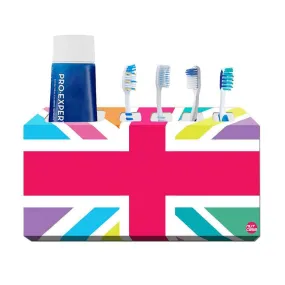 Toothbrush Holder Wall Mounted -Multicolor Union Jack British Flag