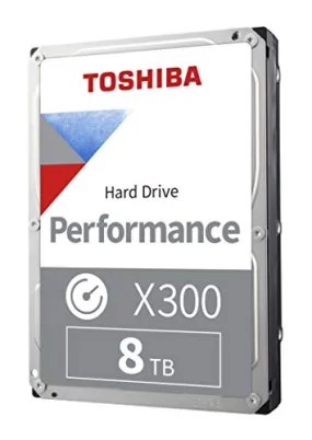 Toshiba 8TB X300 Performance & Gaming 3.5-Inch Internal Hard Drive – CMR SATA 6 GB/s 7200 RPM 256 MB Cache - New - HDWR480XZSTA