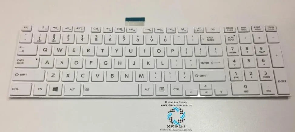 Toshiba Satellite PSCFAA-005006 Laptop Keyboard White