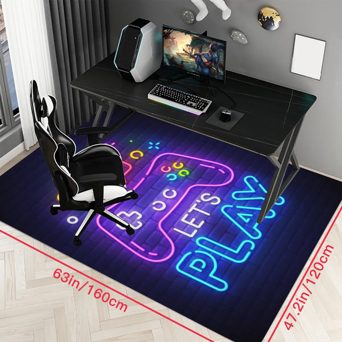 Ultimate Gaming Experience with 3D MachineWashable Rug