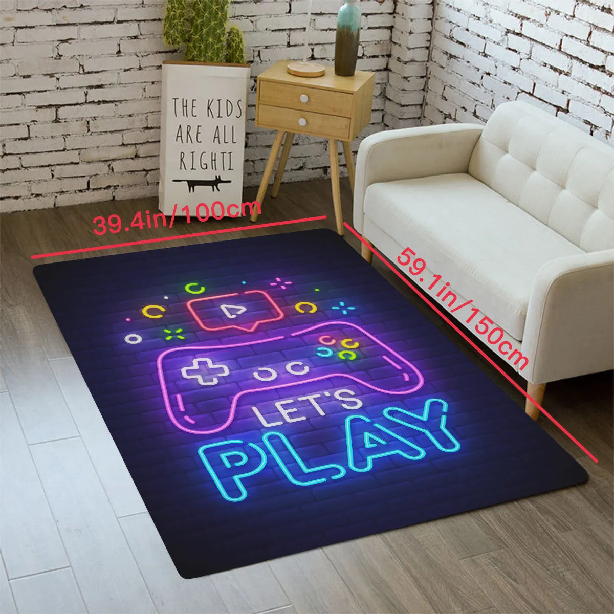 Ultimate Gaming Experience with 3D MachineWashable Rug