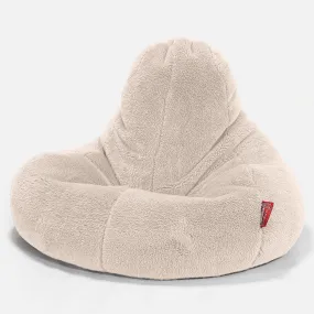 Ultra Lux Gaming Bean Bag Chair - Teddy Faux Fur Cream