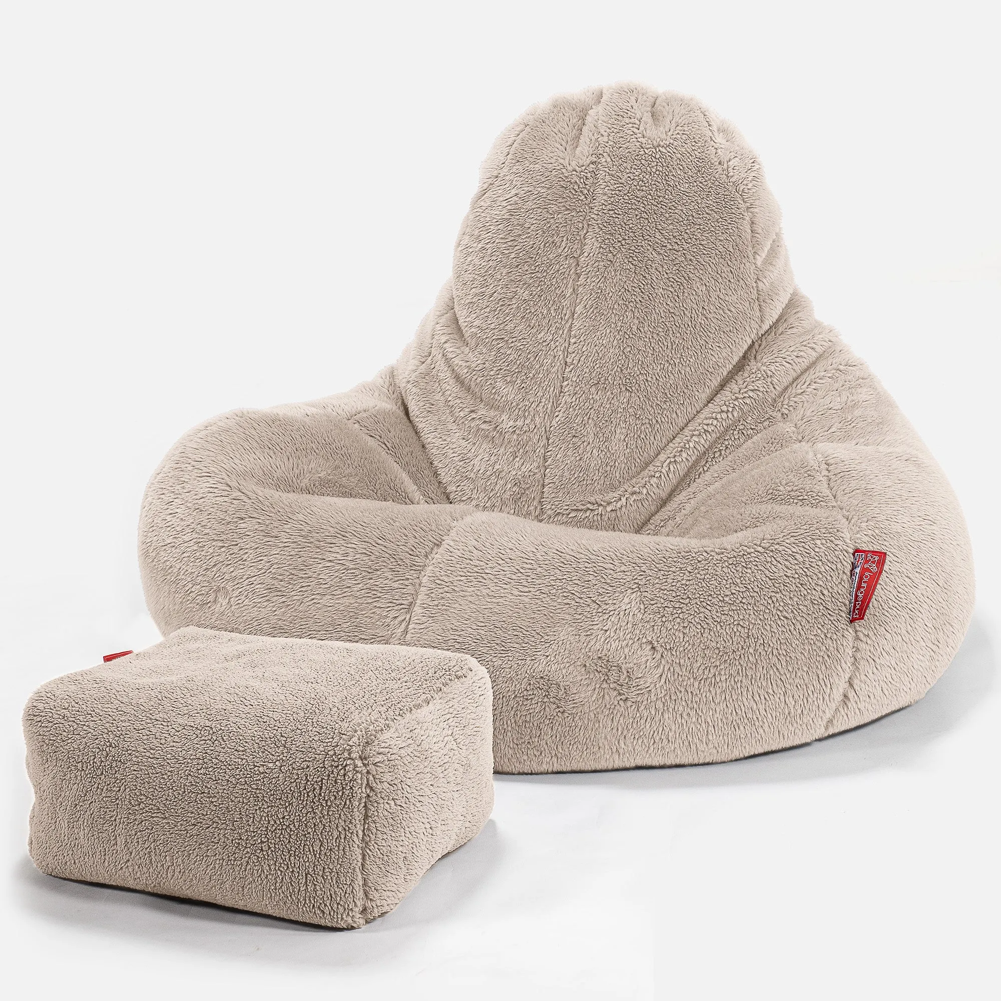 Ultra Lux Gaming Bean Bag Chair - Teddy Faux Fur Mink