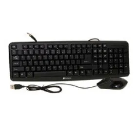 Verbatim Slimline Corded USB Keyboard and Mouse Combo, Black, Standard 107 Key